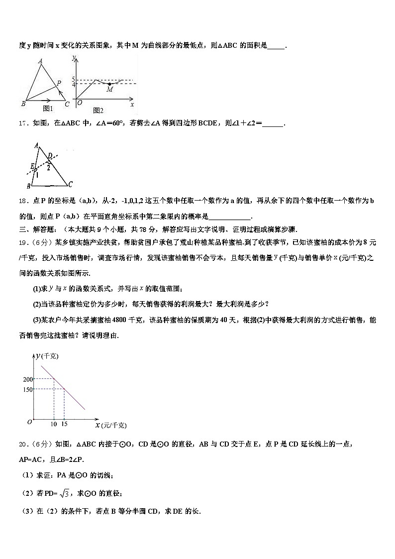2024-2025学年宁夏中 卫 市海原县中考三模数学试题含解析第3页