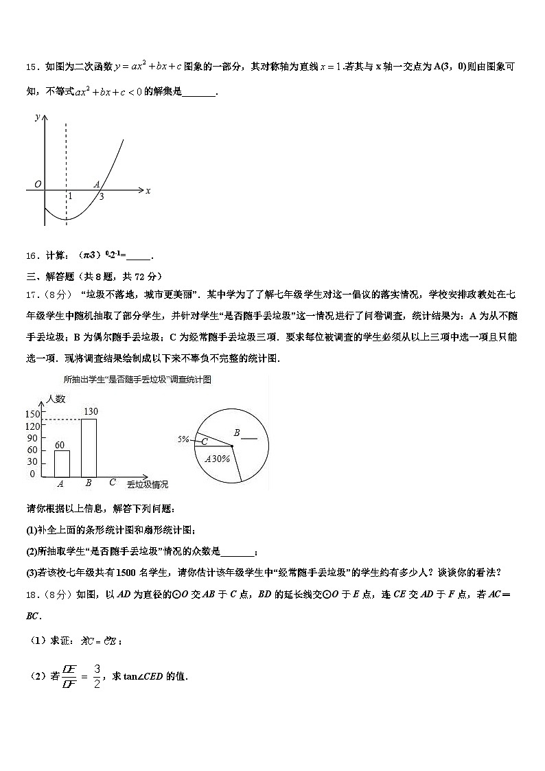 2024-2025学年上饶市婺源县中考联考数学试卷含解析第3页