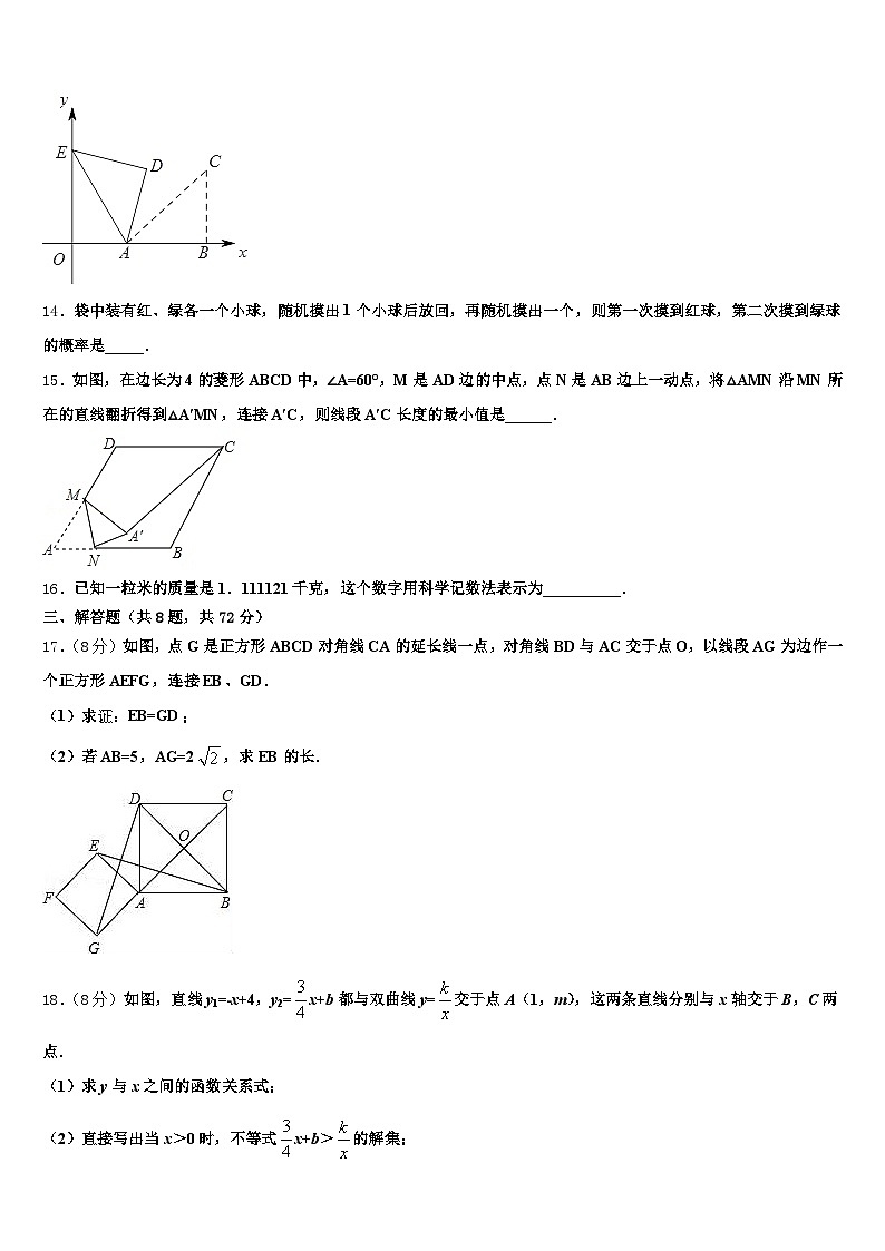 2024-2025学年陕西省咸阳市中考五模数学试题含解析第3页