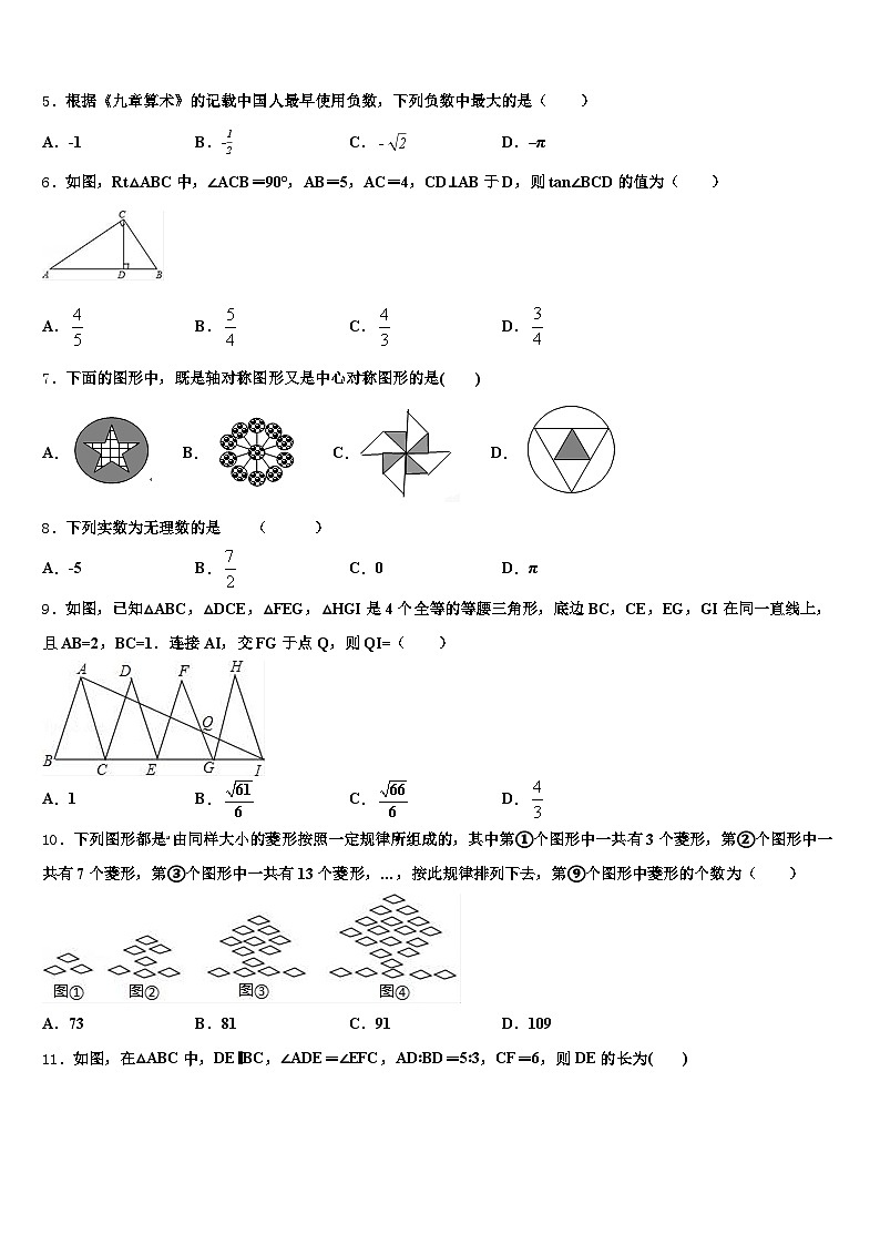 2024-2025学年临夏回族自治州临夏县初中数学毕业考试模拟冲刺卷含解析第2页