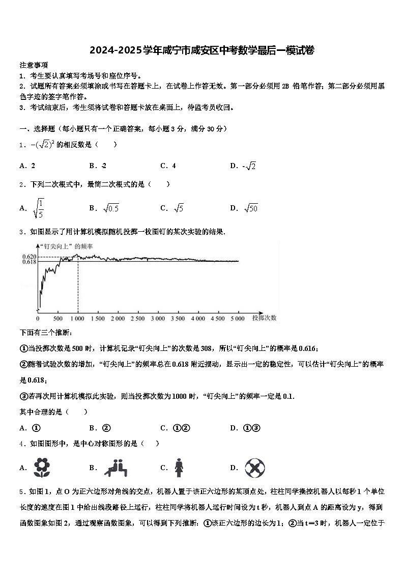 2024-2025学年咸宁市咸安区中考数学最后一模试卷含解析第1页