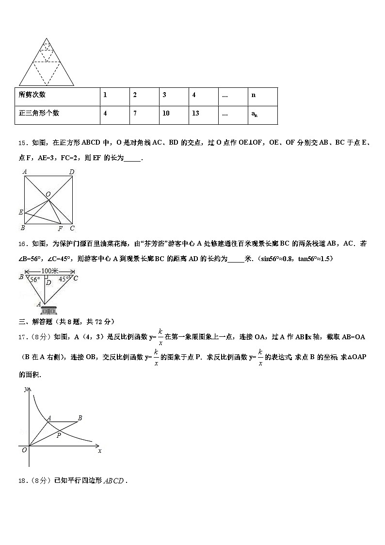 2024-2025学年玉溪市峨山彝族自治县中考四模数学试题含解析第3页