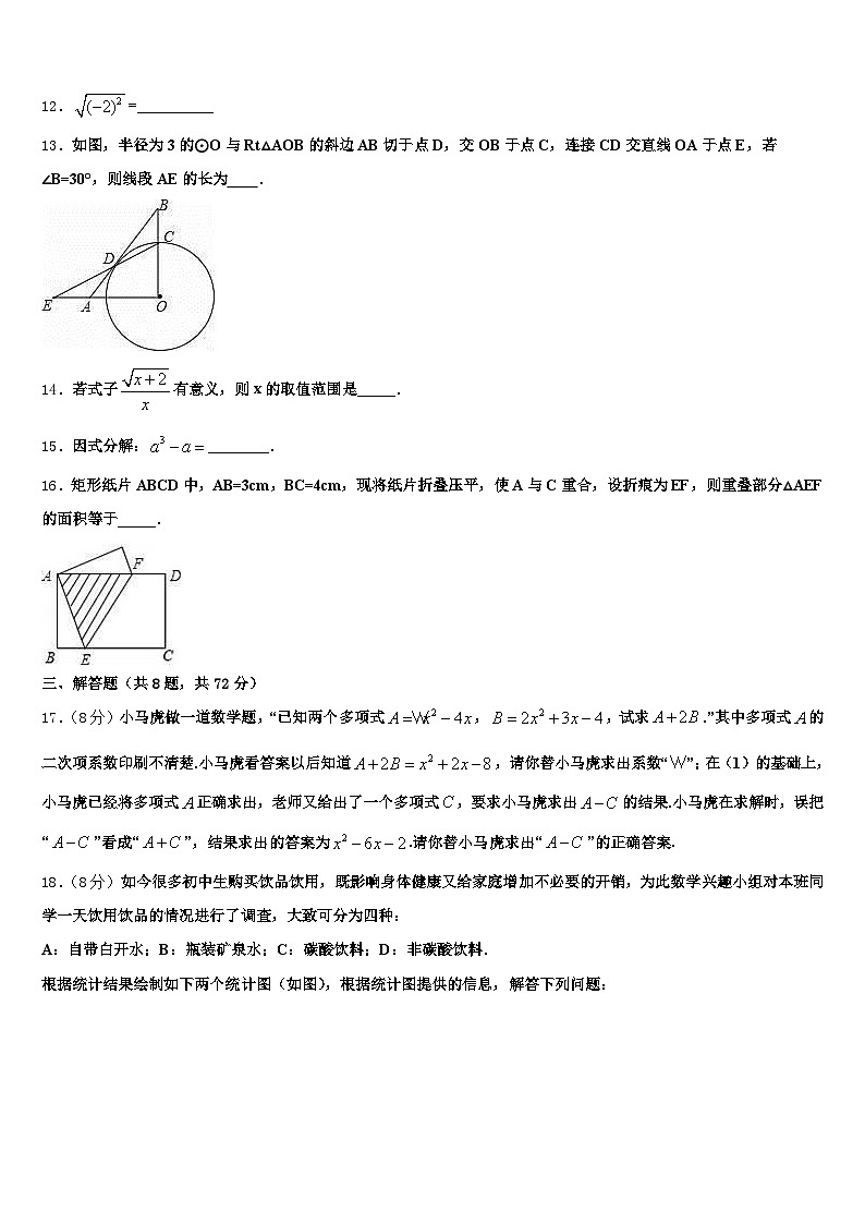 2025届广西壮族自治区中考数学对点突破模拟试卷含解析第3页