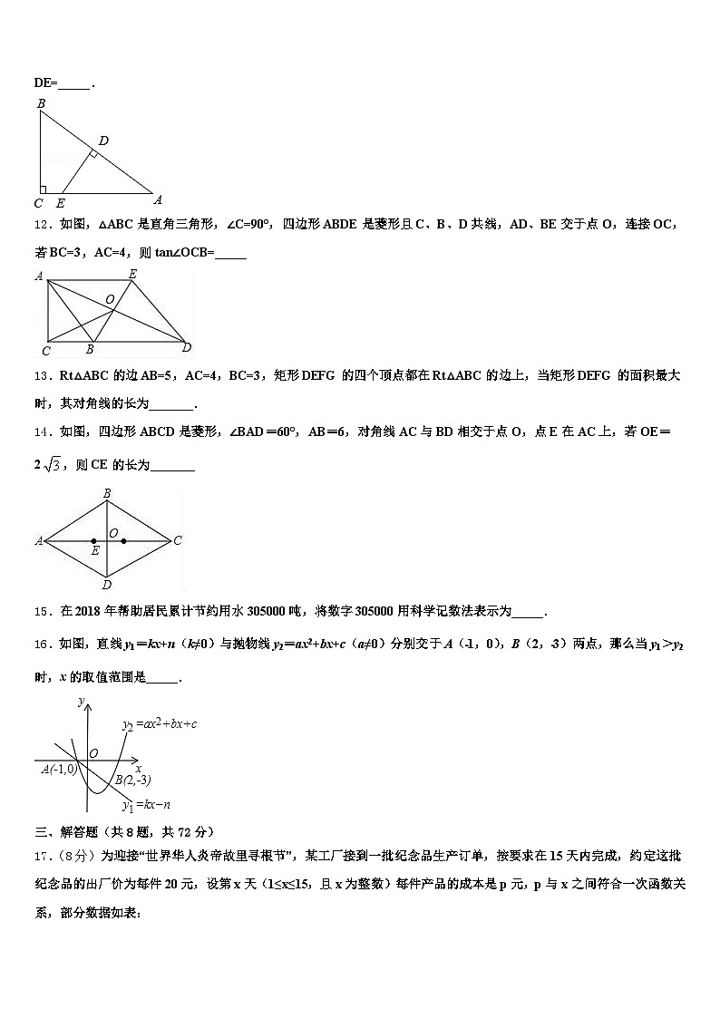 2025届贵州省黔东南苗族侗族自治州麻江县中考数学对点突破模拟试卷含解析第3页