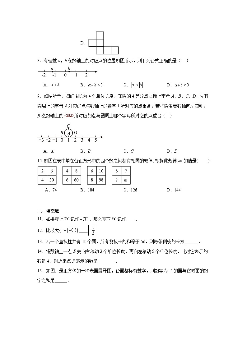 2025-2026学年山东省济南市市中区泉海学校七年级上学期10月月考数学试题第2页