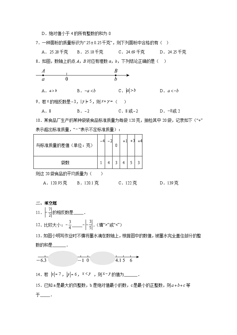 2025-2026学年山东省潍坊市安丘市东埠中学七年级上学期第一次学科素养展示数学试题第2页