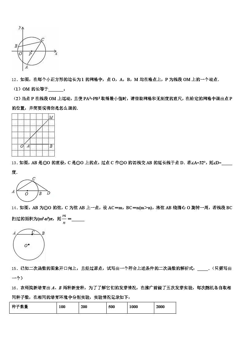 2025届湖北省武汉市江岸区中考数学模拟预测试卷含解析第3页