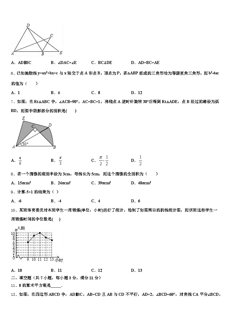 2025届黑龙江省大庆市让胡路区中考数学模试卷含解析第2页