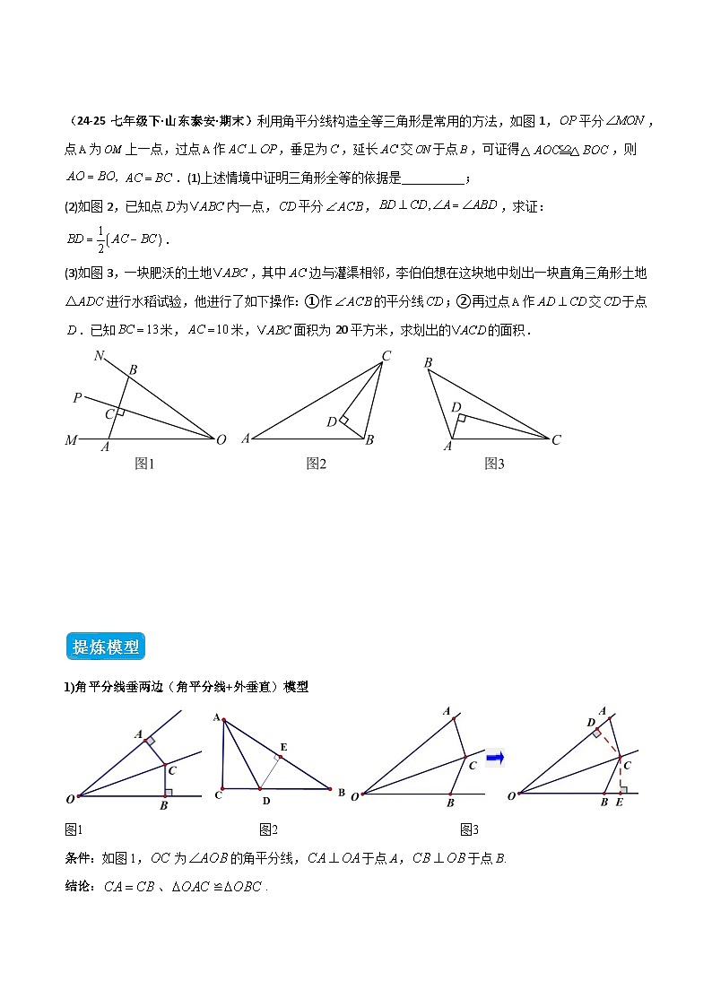 专题11 全等三角形模型之角平分线模型（全等）（几何模型讲义）数学人教版2024八年级上册（原卷版）第3页