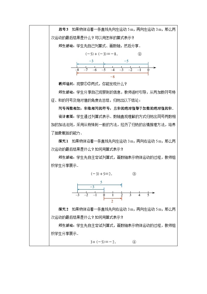 2.1.1有理数的加法（第1课时） 教学设计-2025-2026学年《数学》七年级上册（人教版）第3页