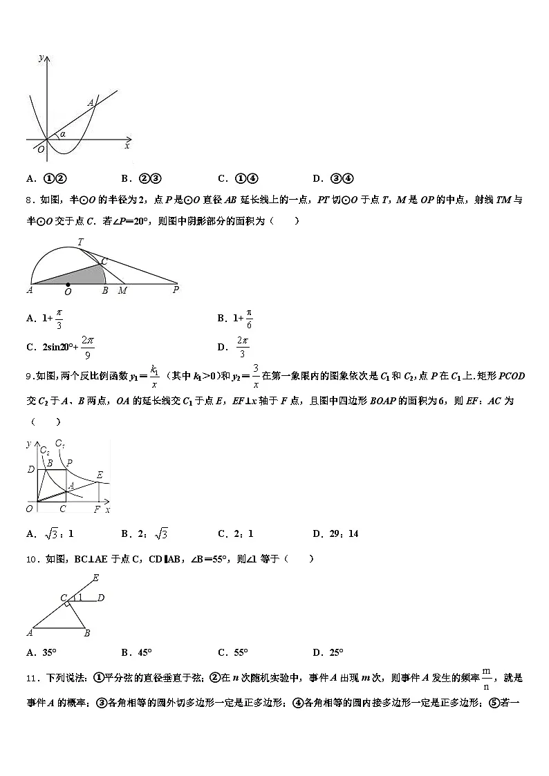2025年甘南藏族自治州夏河县中考数学适应性模拟试题含解析第2页