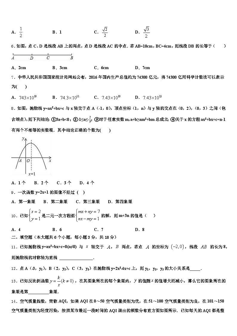 广东省肇庆市德庆县2024-2025学年中考数学最后一模试卷含解析第2页