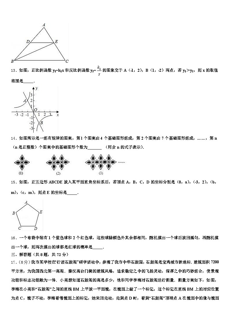 怒江傈僳族自治州泸水县2025年中考数学四模试卷含解析第3页