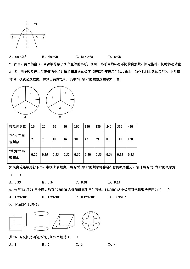 正宁县2025届中考考前最后一卷数学试卷含解析第2页