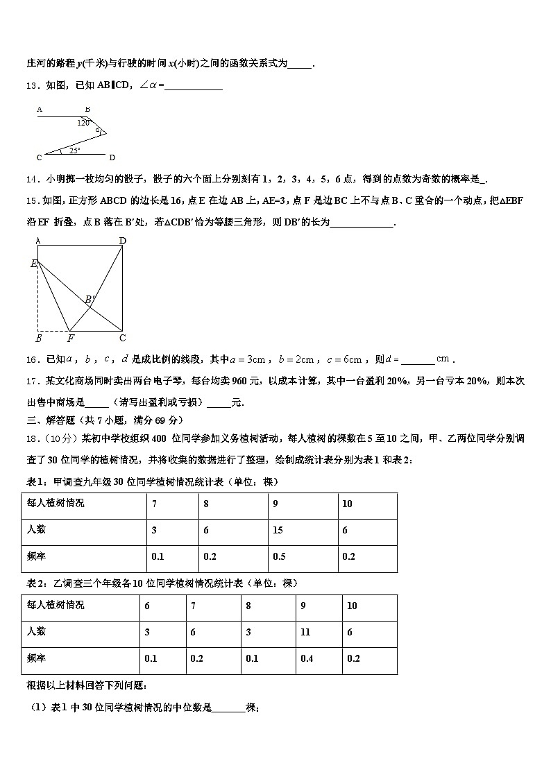 和县2024-2025学年中考四模数学试题含解析第3页