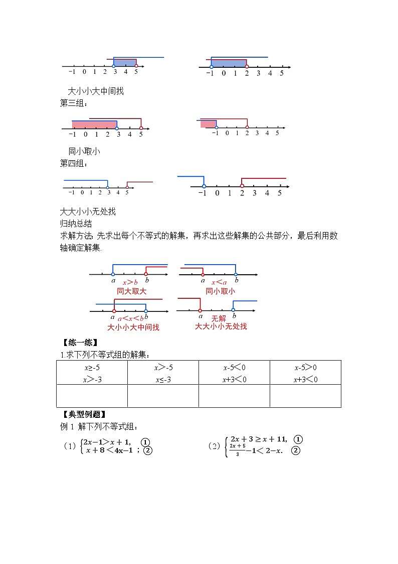 2026年春人教版七年级数学下册 11.3  一元一次不等式组（导学案）第3页