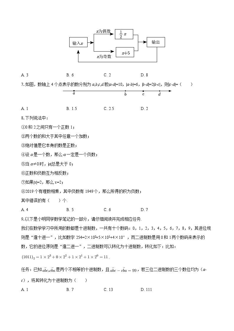 2025-2026学年重庆十八中七年级（上）第二次月考数学试卷-自定义类型第2页