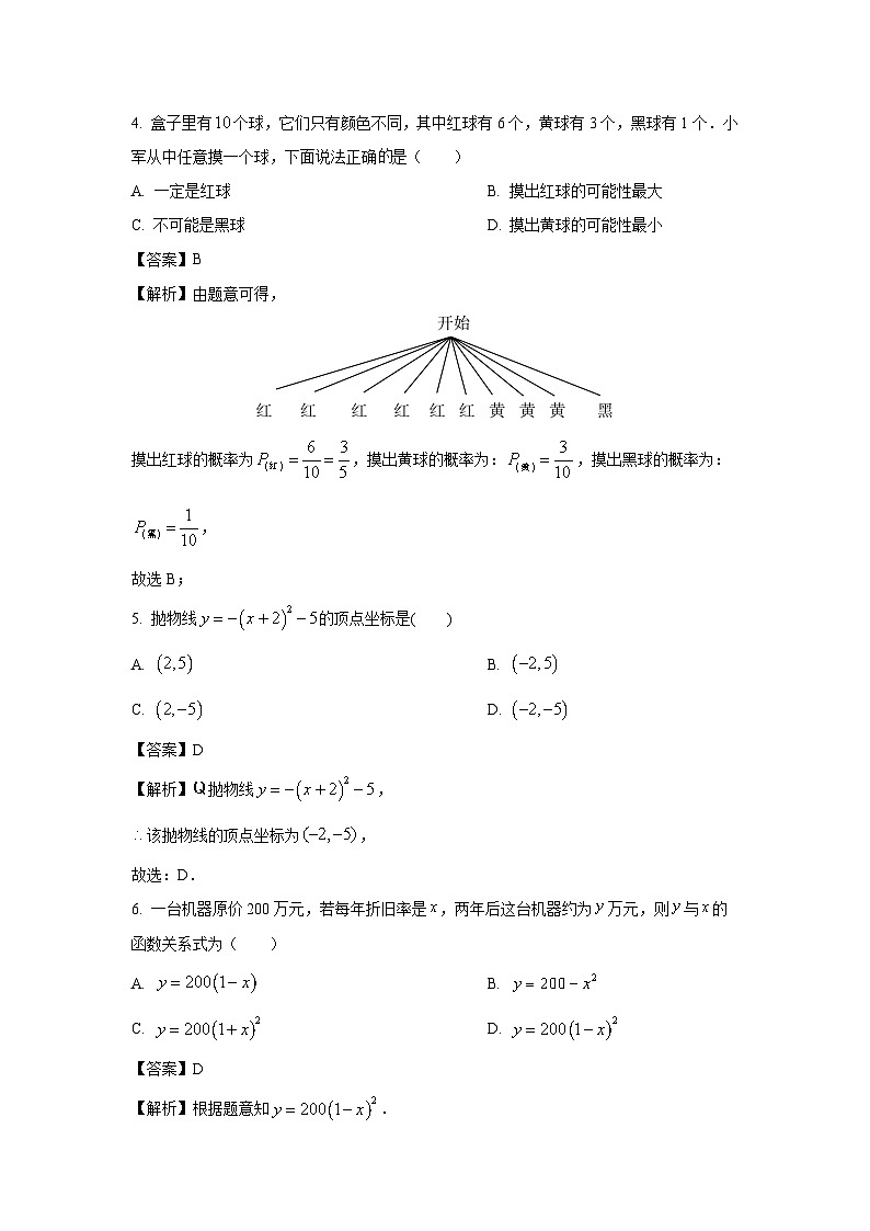 浙江省杭州市钱塘区名校2025-2026学年九年级上学期月考数学试卷（解析版）第2页