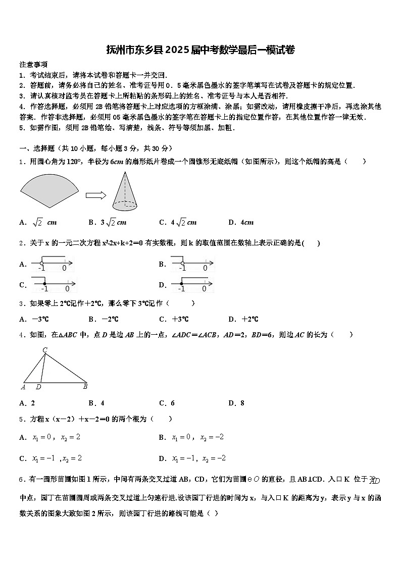 抚州市东乡县2025届中考数学最后一模试卷含解析第1页