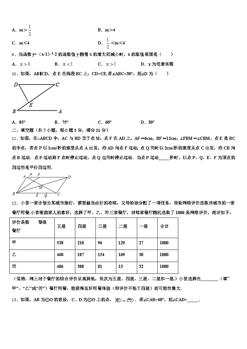 2025年山西省大同市灵县中考适应性考试数学试题含解析第2页