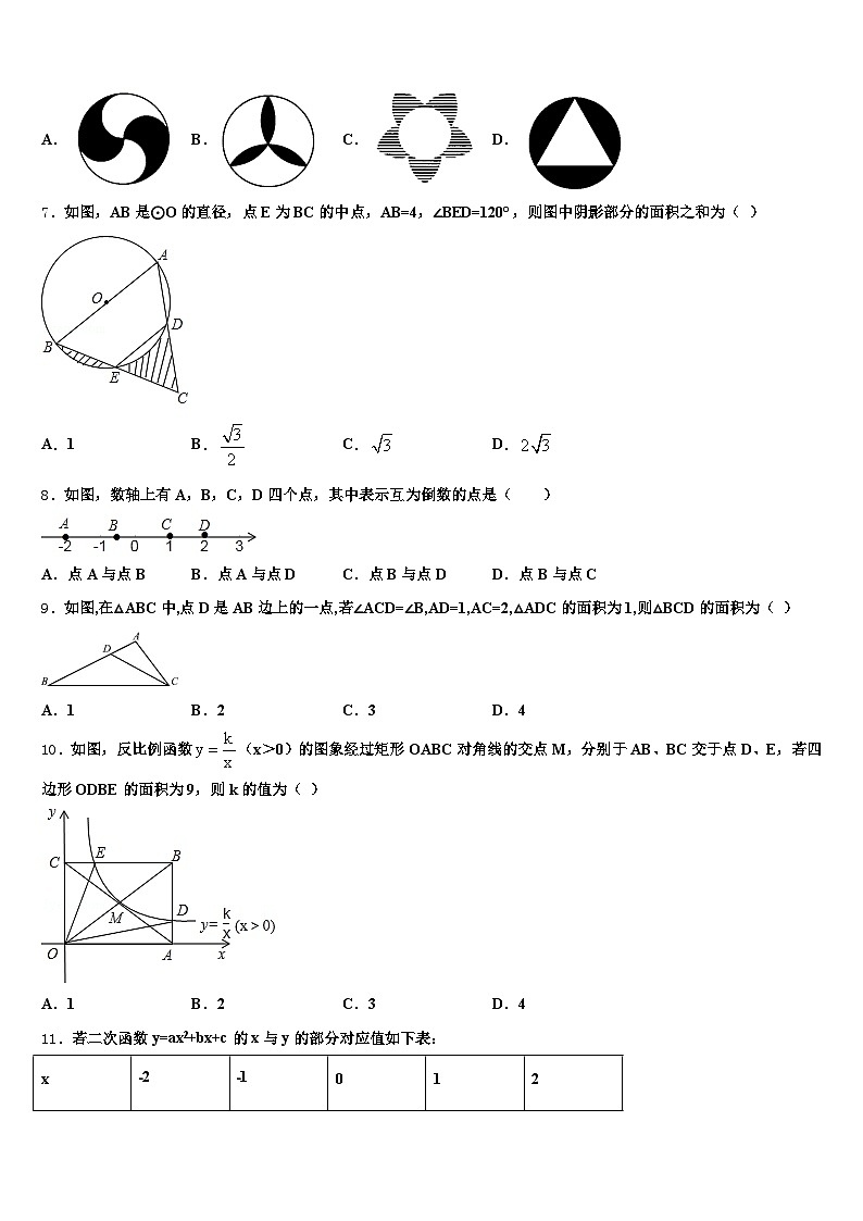 商洛市2025届中考三模数学试题含解析第2页
