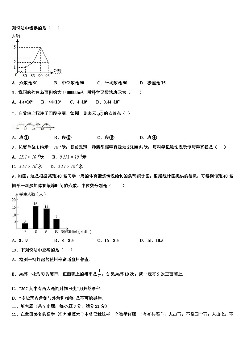 霍林郭勒市2024-2025学年中考适应性考试数学试题含解析第2页