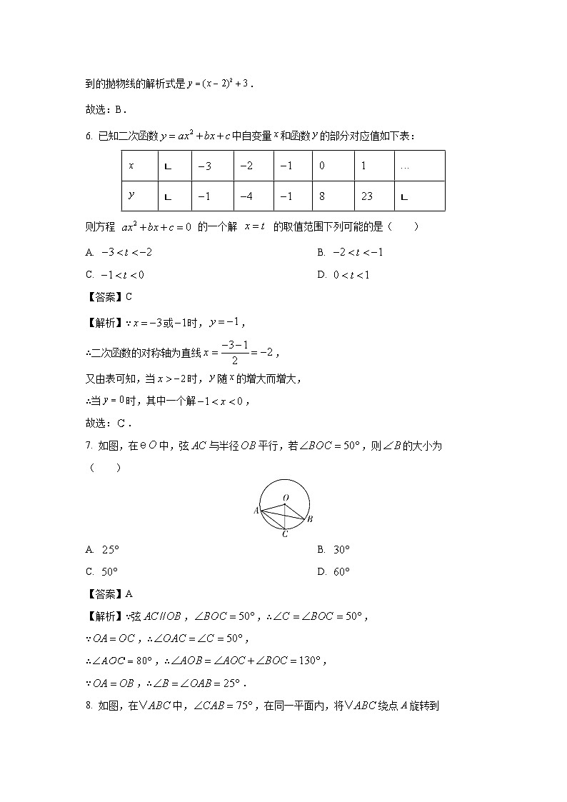 2025~2026学年浙江省杭州市名校中学九年级（上）10月月考 (1)数学试题（解析版）第3页
