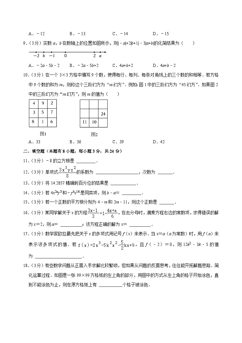 浙江省宁波市镇海蛟川书院2024--2025学年上学期七年级期中考试数学卷含答案及其解析第2页