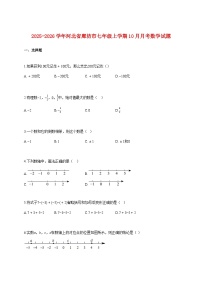 2025~2026学年河北省廊坊市七年级上册10月月考数学试题（含解析）