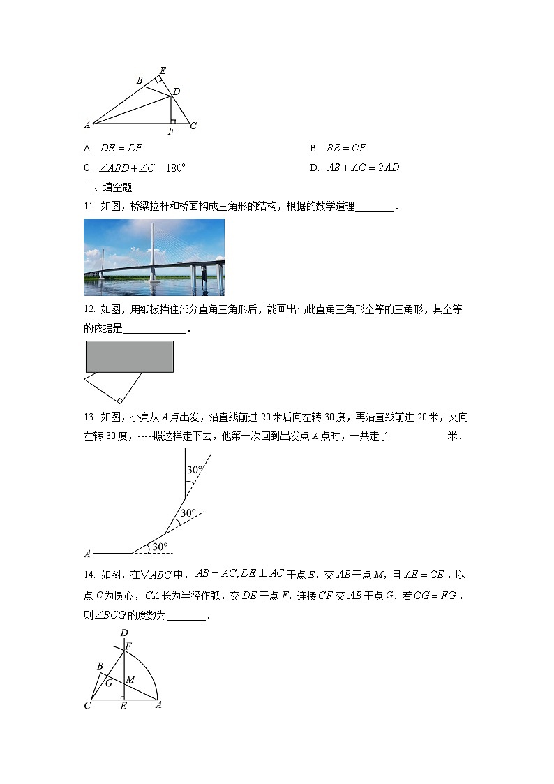 2024~2025学年山西省忻州市八年级（上）11月期中考试数学试题（学生版）第3页
