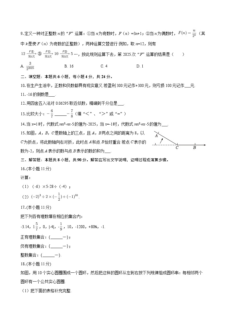 2025-2026学年新疆吐鲁番市七年级（上）期中数学试卷-自定义类型第2页