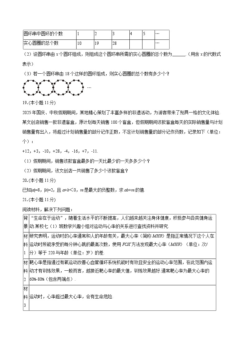 2025-2026学年新疆吐鲁番市七年级（上）期中数学试卷-自定义类型第3页