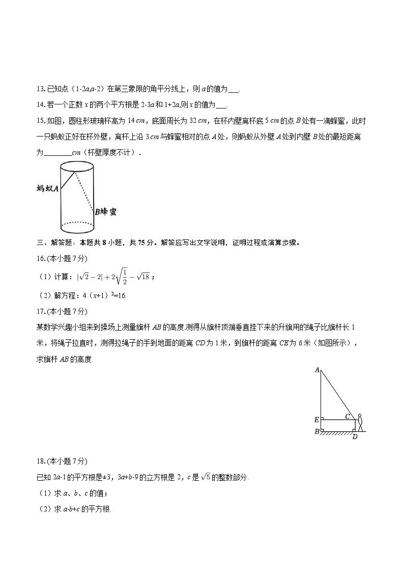 2025-2026学年广东省佛山三中附属三龙湾中学八年级（上）月考数学试卷（10月份）-自定义类型第3页