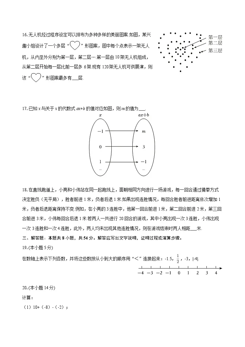 2025-2026学年北京市海淀区七年级（上）期中数学试卷-自定义类型第3页