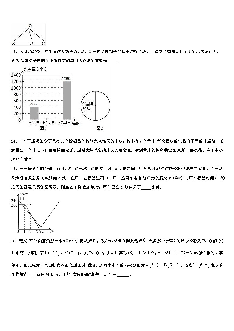 双鸭山市宝清县2024-2025学年中考四模数学试题含解析第3页