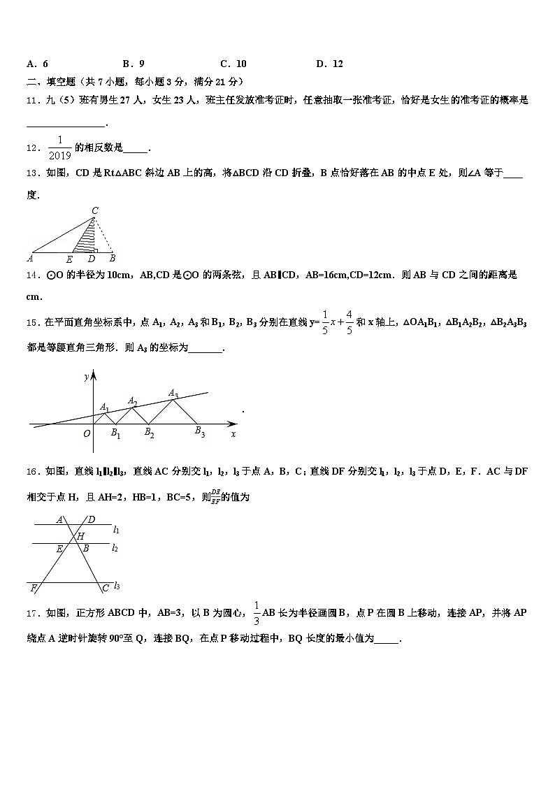 甘肃省天水市甘谷县2025年中考数学对点突破模拟试卷含解析第3页