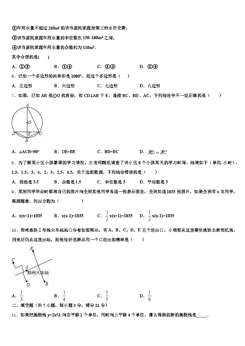 2025届宁夏中 卫 市沙坡头区中考数学模拟预测试卷含解析第2页