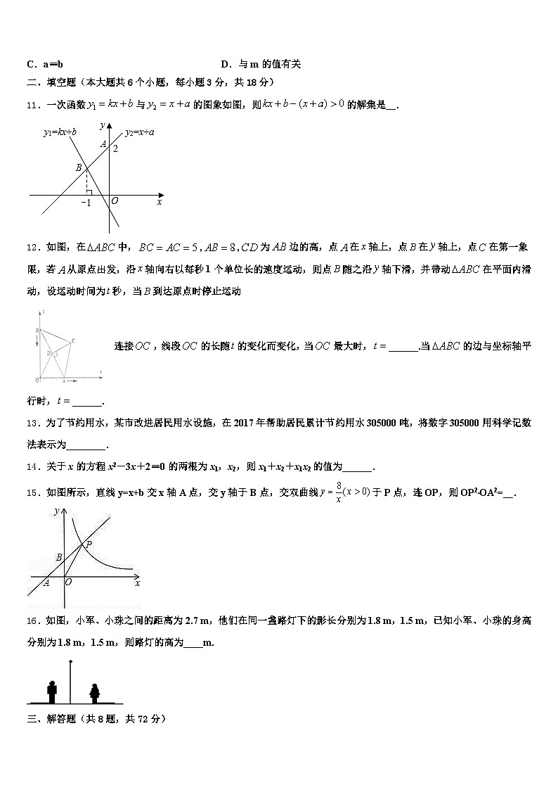 贵州省六盘水市六枝特区2024-2025学年中考押题数学预测卷含解析第3页