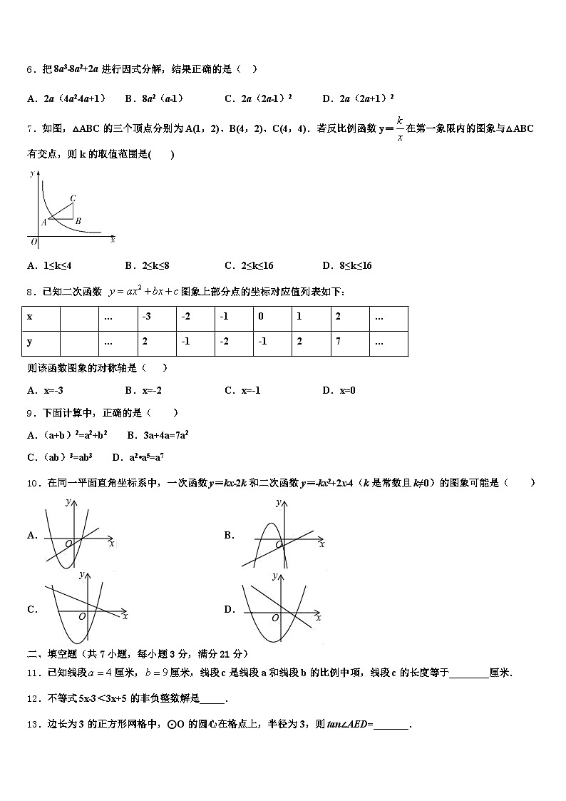 2025年荥经县中考数学仿真试卷含解析第2页