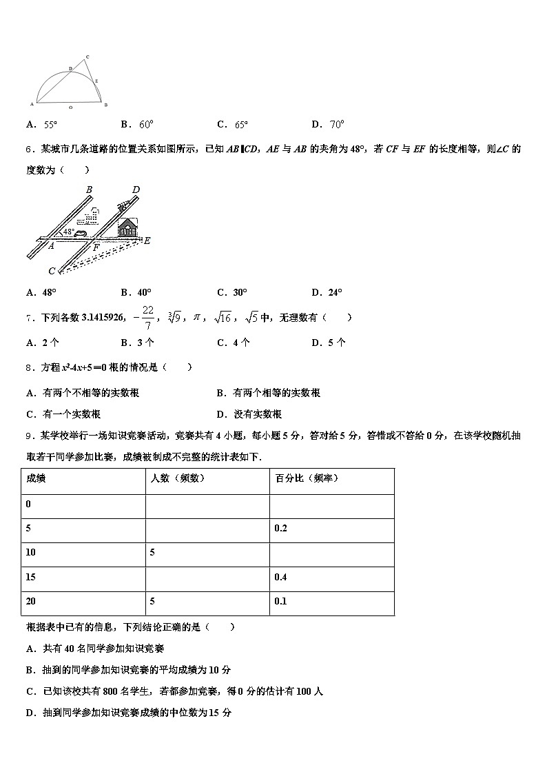 江苏省徐州市铜山区2024-2025学年初中数学毕业考试模拟冲刺卷含解析第2页