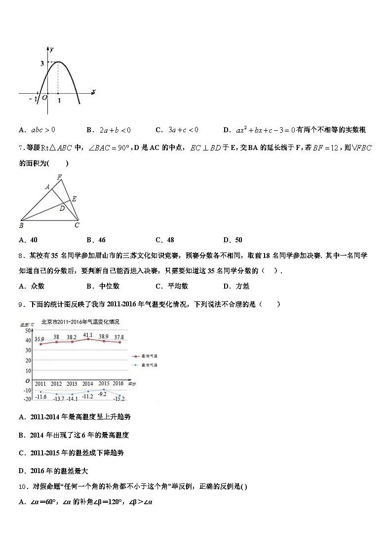 林芝地区米林县2025年中考数学考试模拟冲刺卷含解析第2页