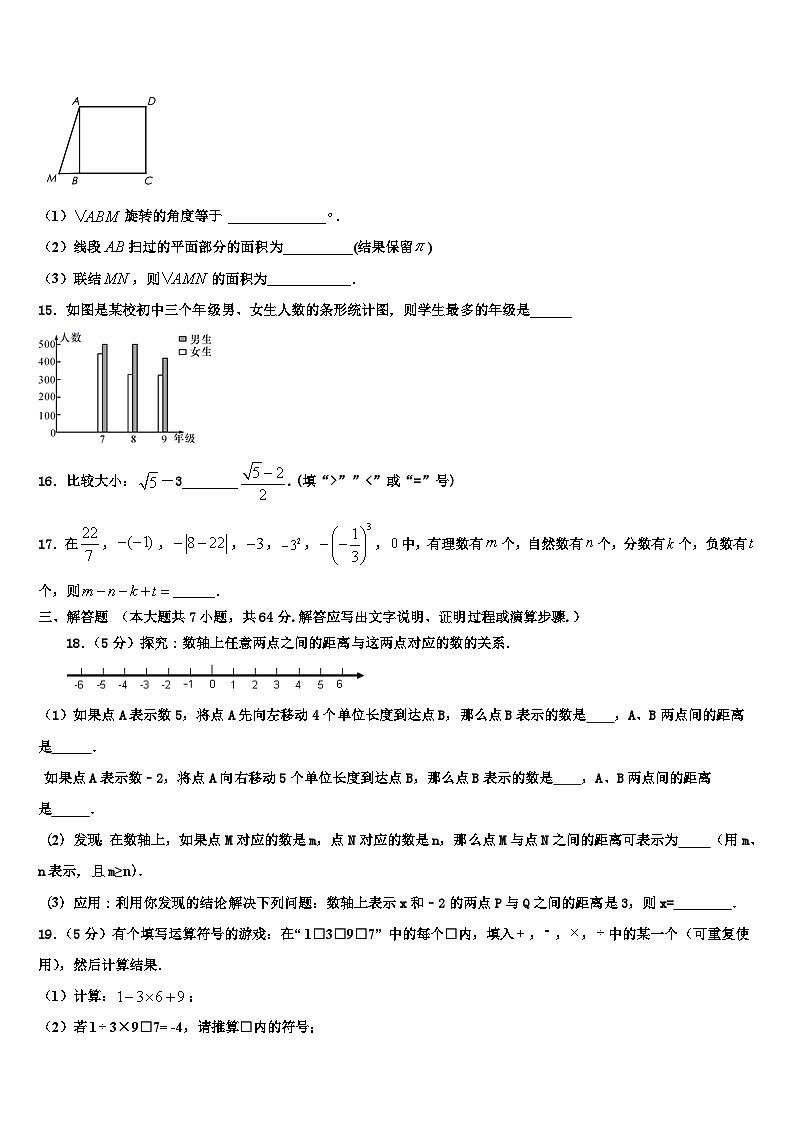2026届安徽六安市叶集区平岗中学数学七年级第一学期期末监测模拟试题含解析第3页