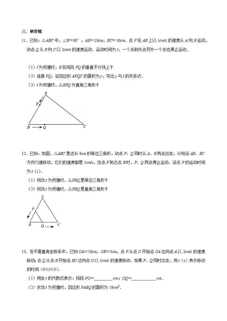 2026年中考数学一轮复习考点训练+：直角三角形分类讨论第3页