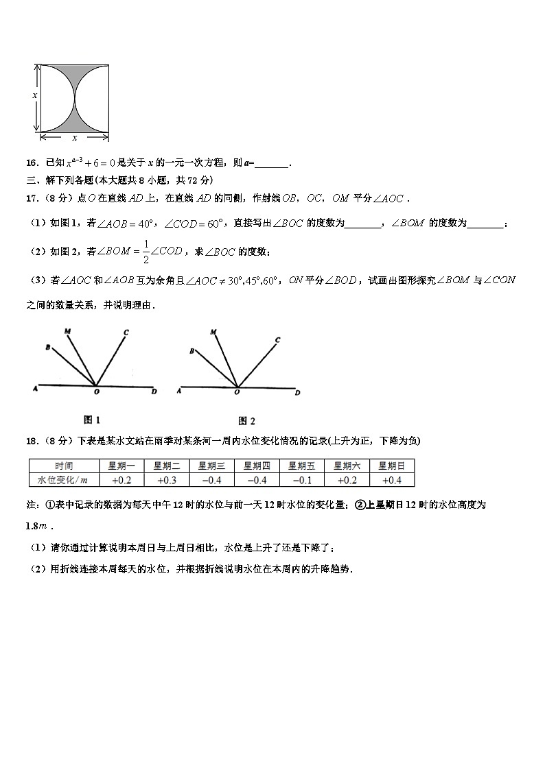 2026届安徽省桐城实验中学七年级数学第一学期期末监测试题含解析第3页