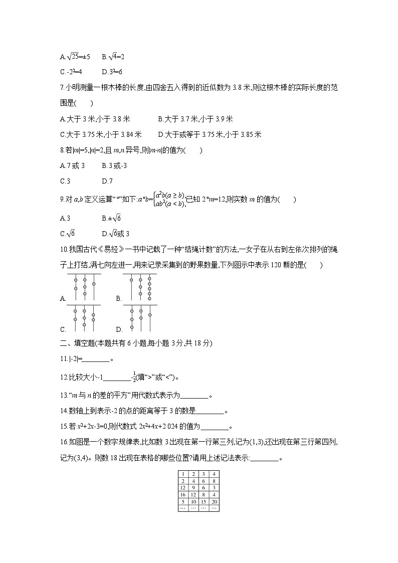 浙江省2024学年第一学期“山海联盟”协作学校七年级上期中学情调研A卷数学试卷第2页