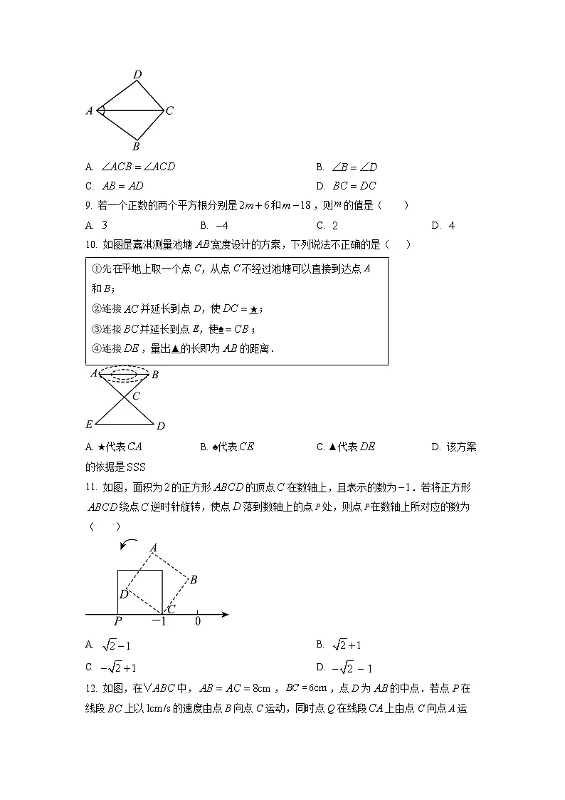 河北省沧州市南皮县2024-2025学年八年级上学期11月期中考试数学试卷（学生版）第2页