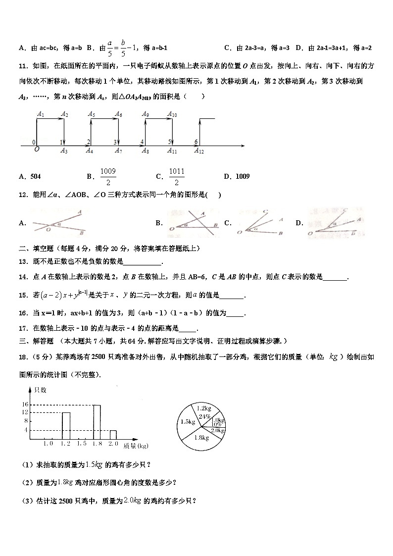 2026届福建省鲤城区六校联考数学七年级第一学期期末质量检测试题含解析第3页