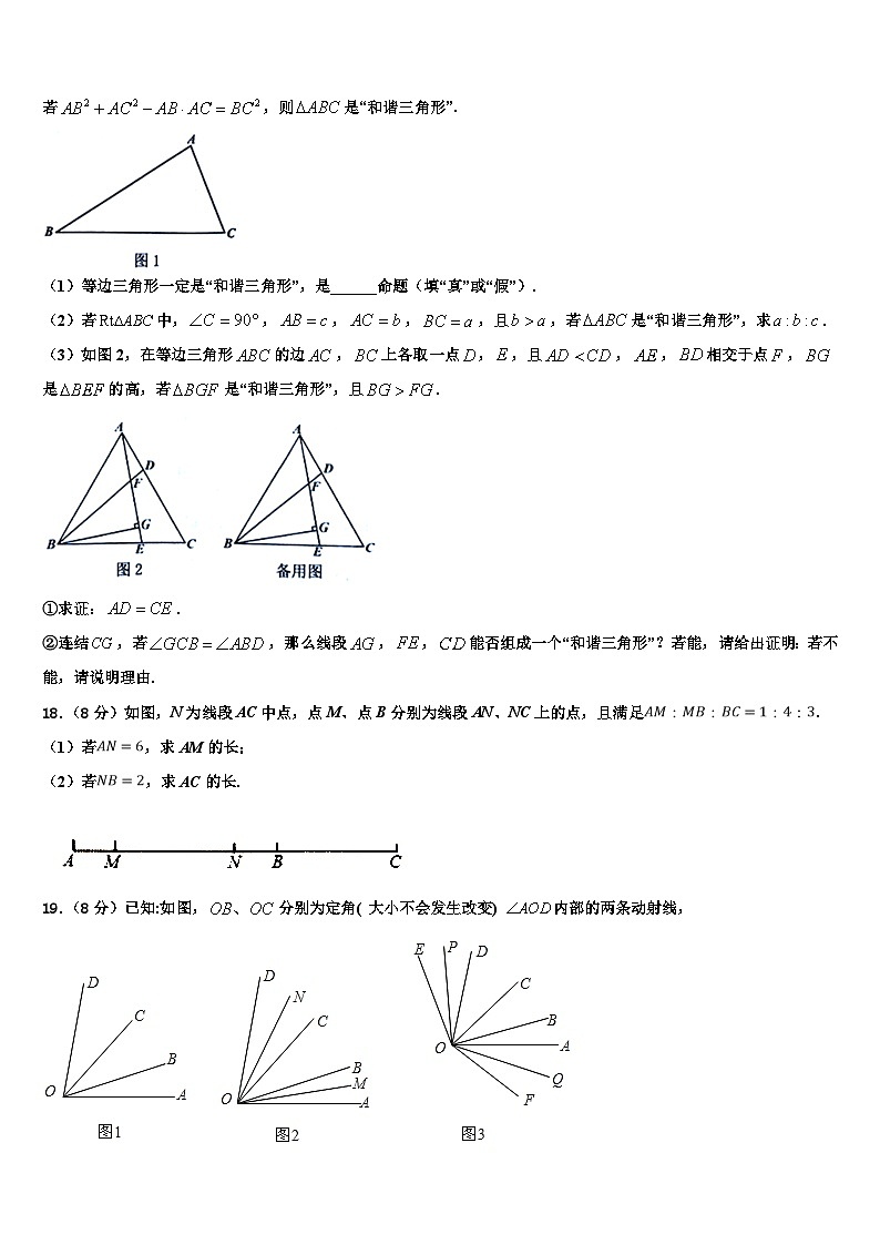 2026届福建省南安市柳城义务教育小片区数学七年级第一学期期末联考试题含解析第3页