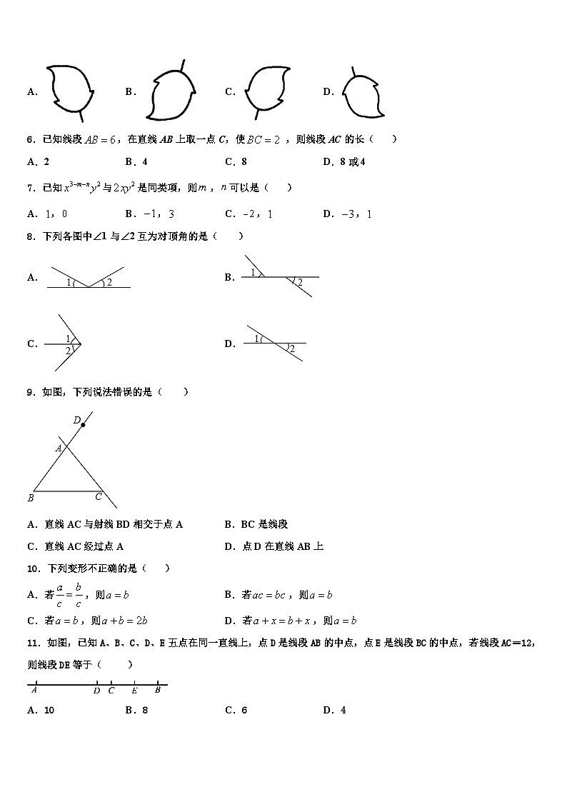2026届福建省漳州市龙海市数学七年级第一学期期末质量跟踪监视试题含解析第2页