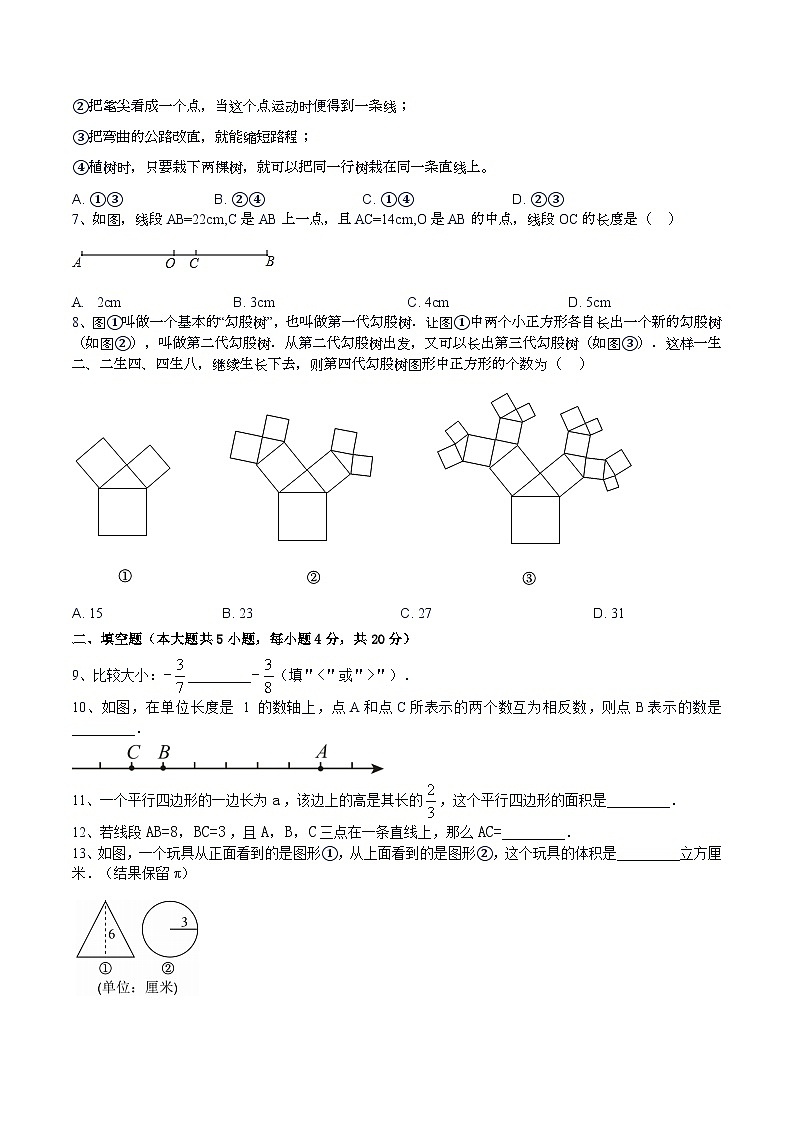 四川省成都金苹果锦城第一中学（初中）2025-2026学年七年级上学期期中数学测试题第2页